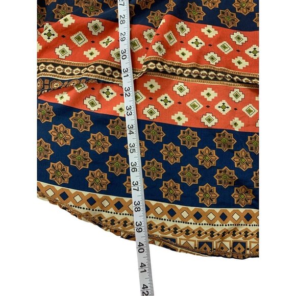 Mine Women's Navy Blue & Brown Summer Dress - Picture 5 of 5